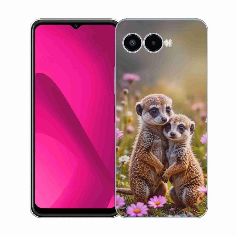 Gelový kryt mmCase na T phone 3 - surikatí duo