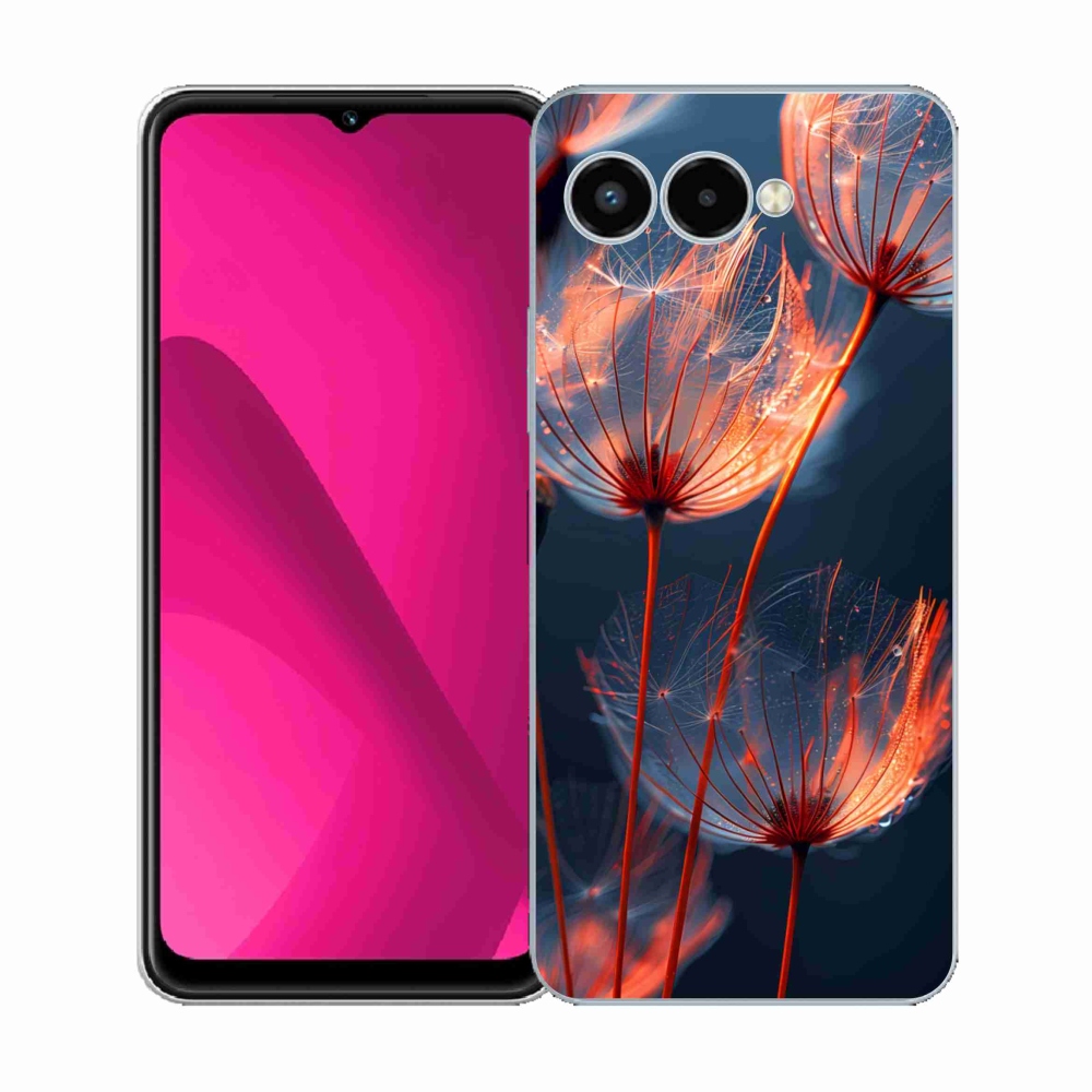 Gelový kryt mmCase na T phone 3 - světélkující chmýří