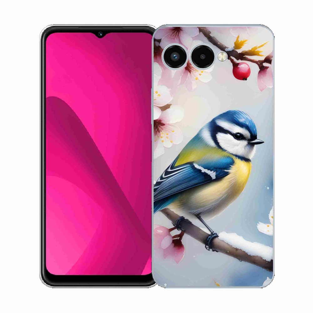 Gelový kryt mmCase na T phone 3 - sýkorka