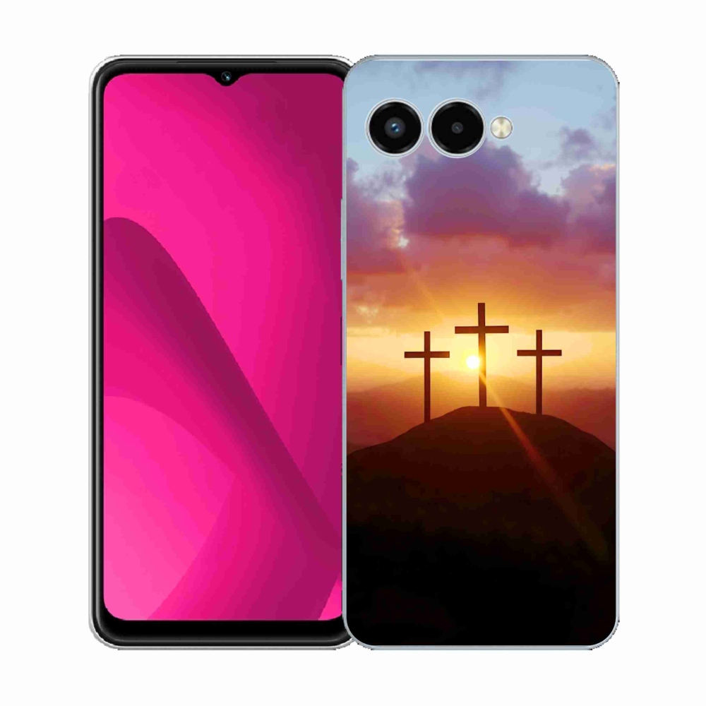 Gelový kryt mmCase na T phone 3 - tři kříže