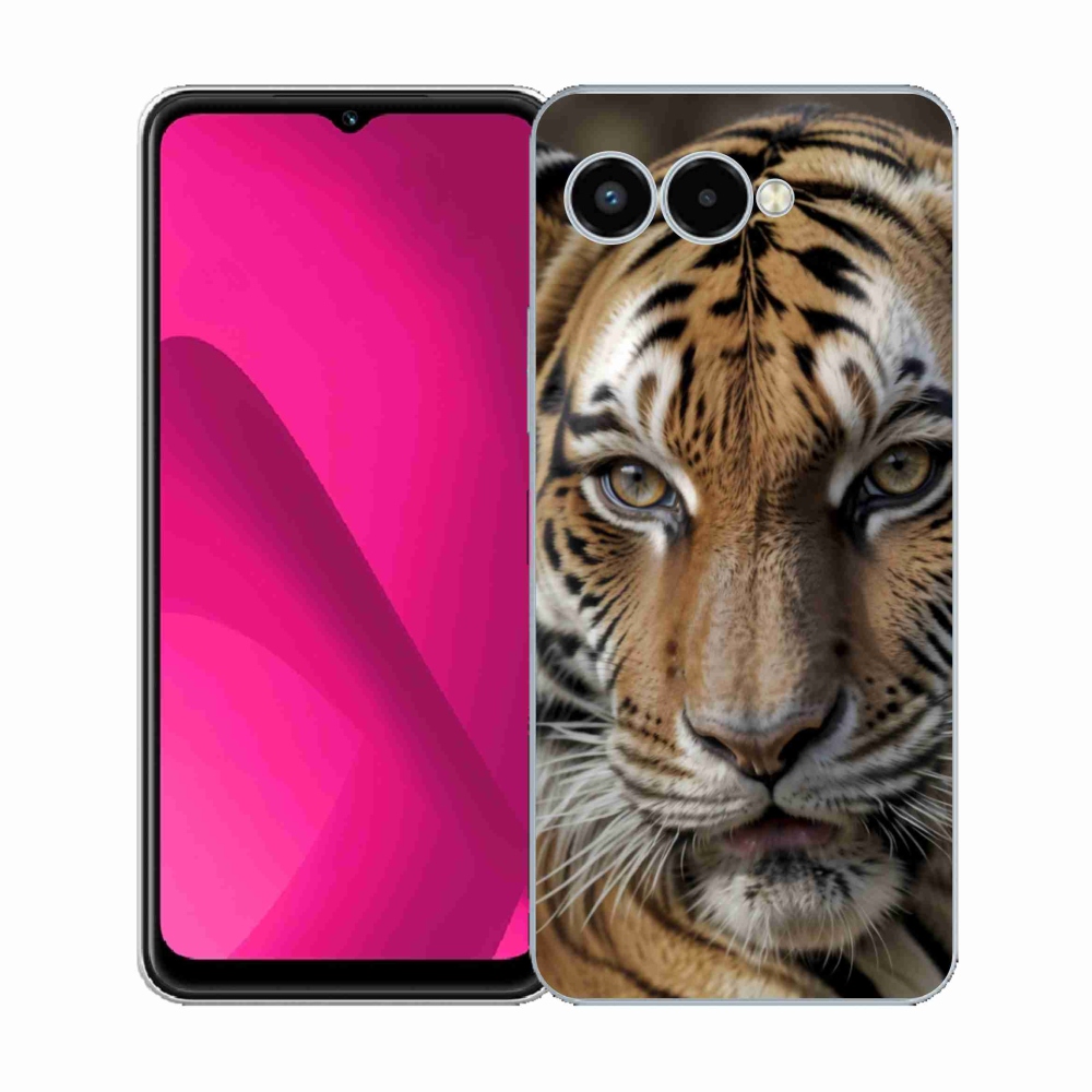 Gelový kryt mmCase na T phone 3 - tygří pohled
