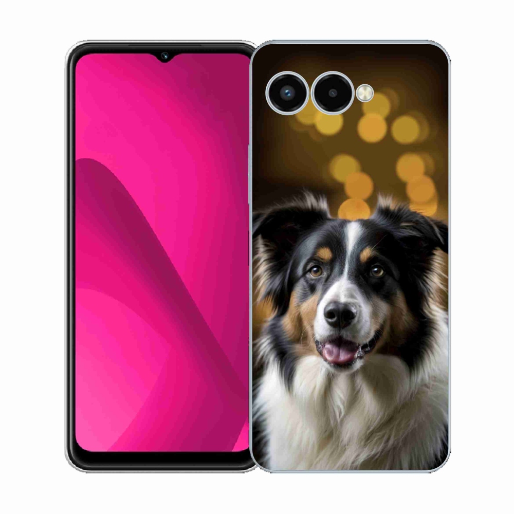 Gelový kryt mmCase na T phone 3 - usměvavý australský ovčák