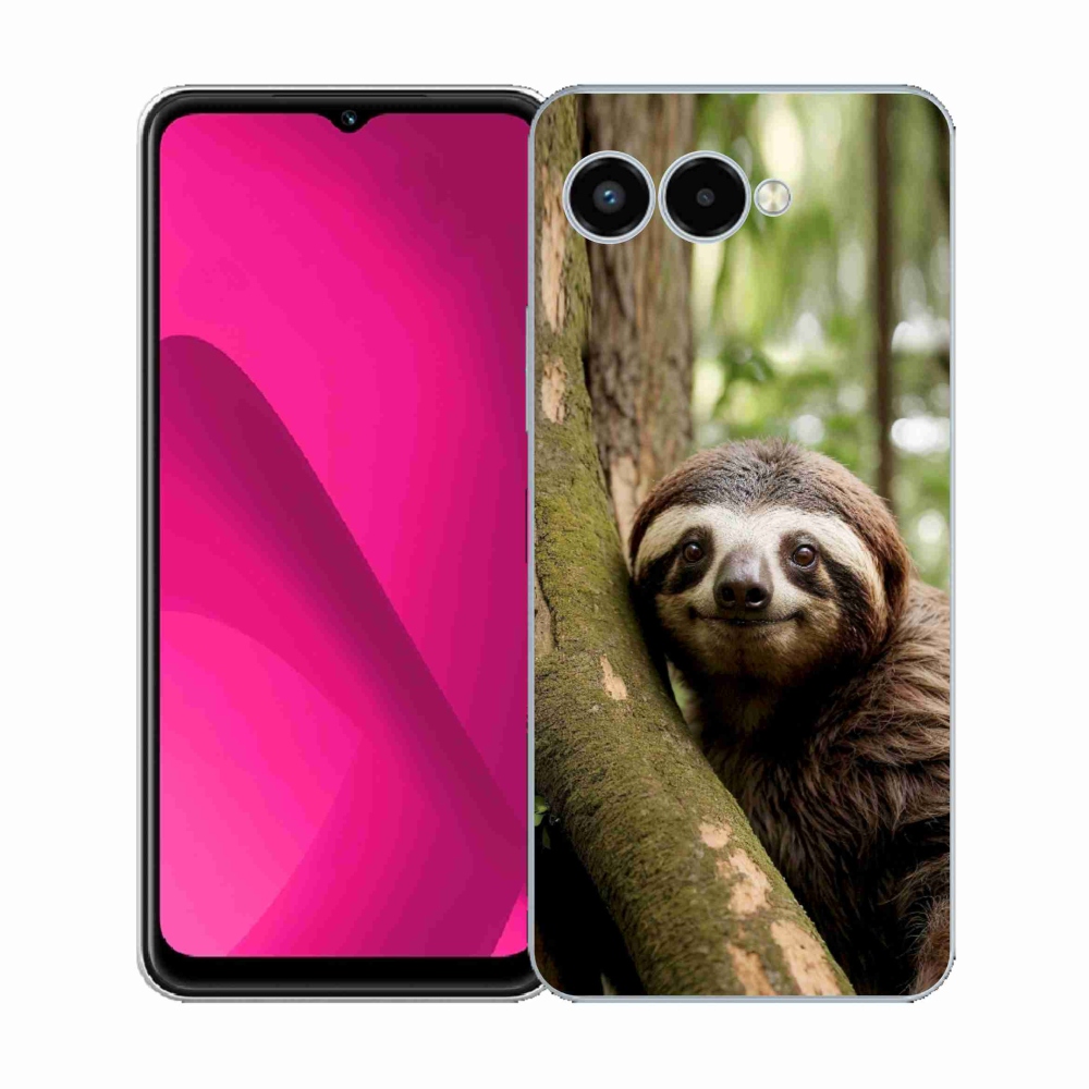 Gelový kryt mmCase na T phone 3 - usměvavý lenochod