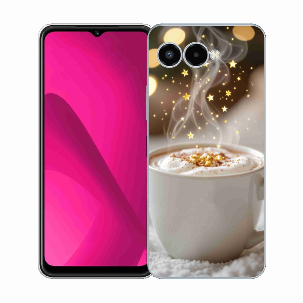 Gelový kryt mmCase na T phone 3 - vánoční horký nápoj