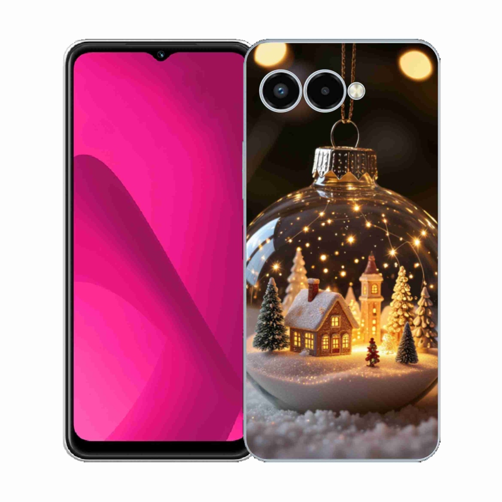 Gelový kryt mmCase na T phone 3 - vánoční koule 3