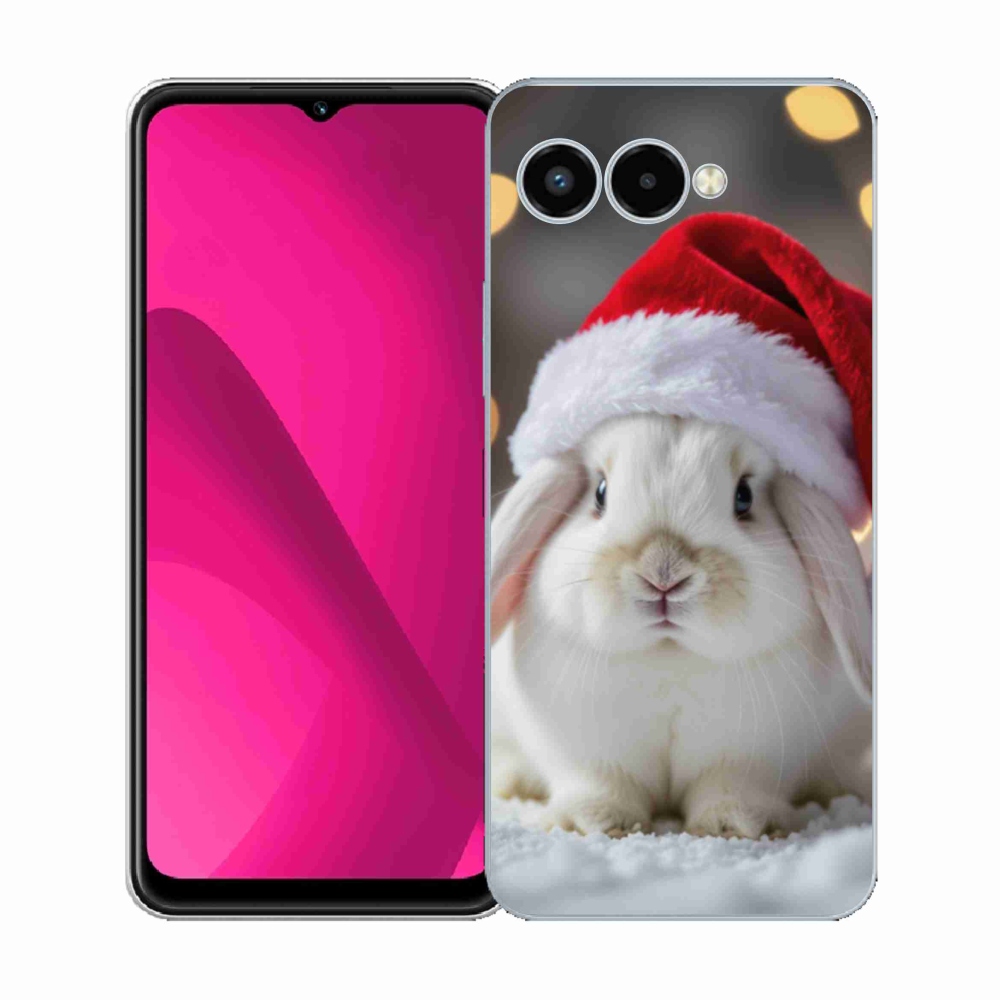 Gelový kryt mmCase na T phone 3 - vánoční králík