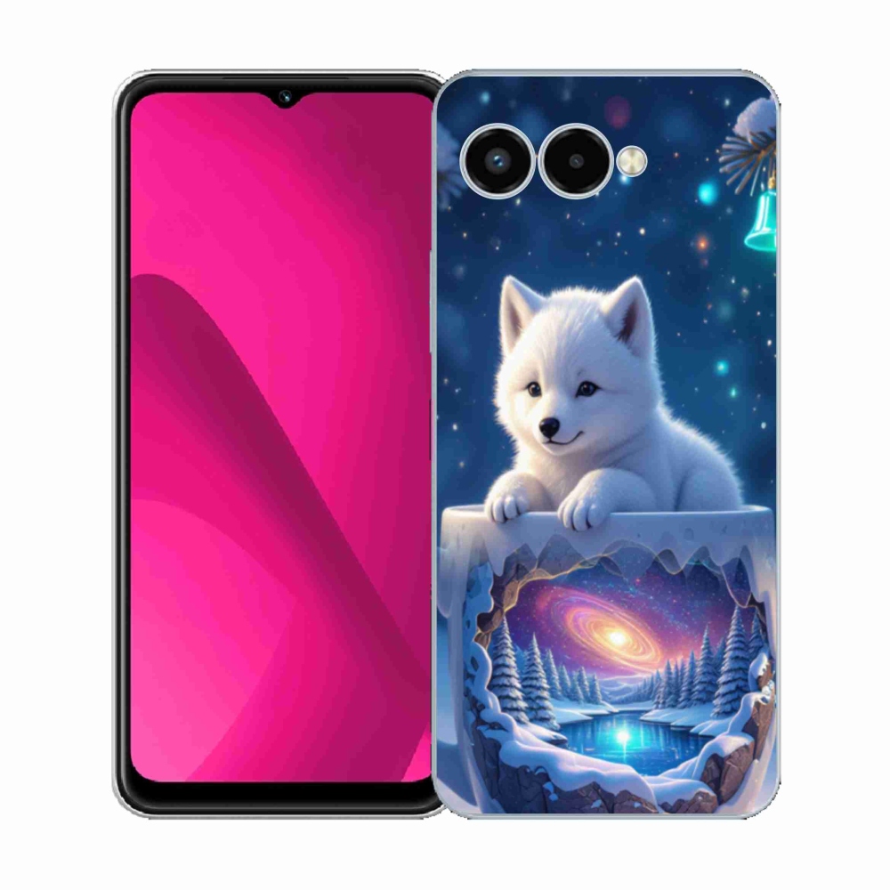 Gelový kryt mmCase na T phone 3 - vánoční štěně