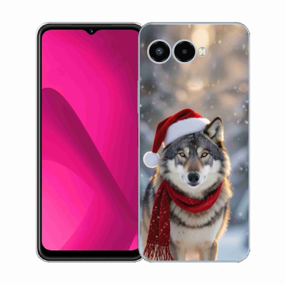 Gelový kryt mmCase na T phone 3 - vánoční vlk