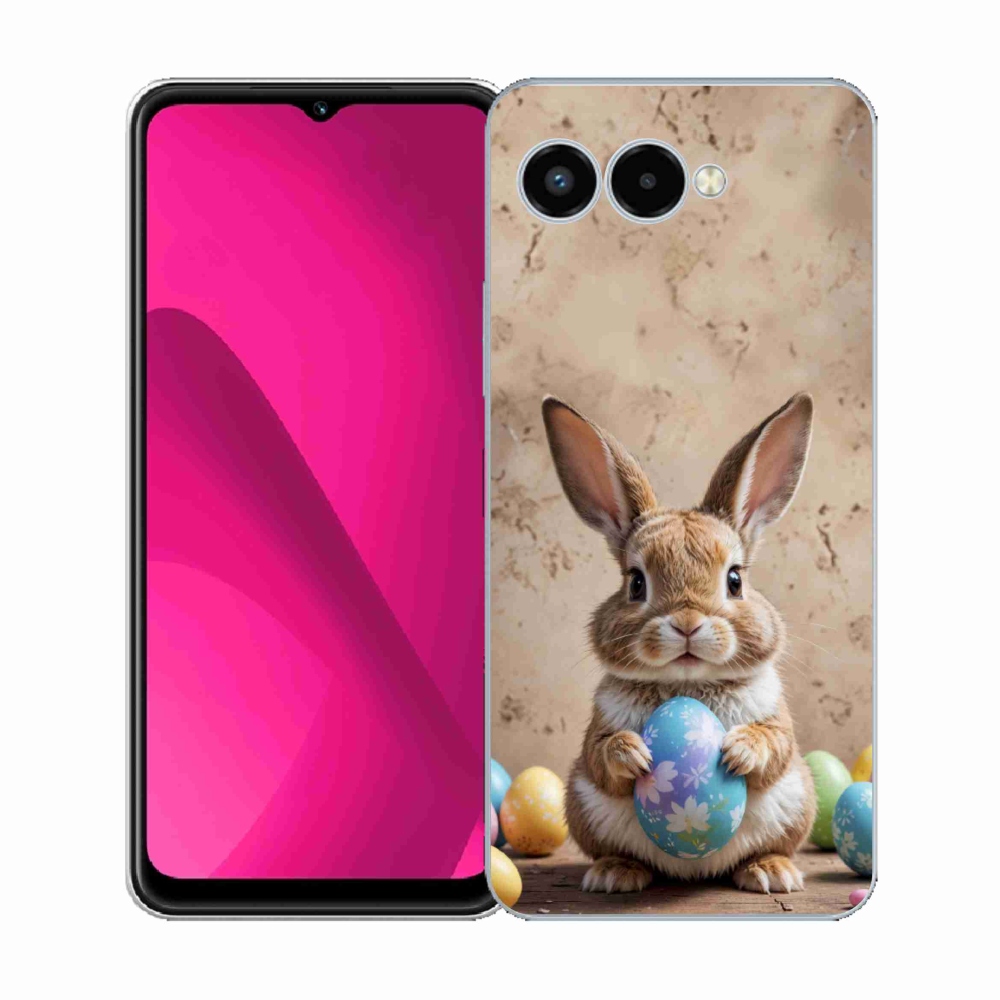 Gelový kryt mmCase na T phone 3 - velikonoční králíček
