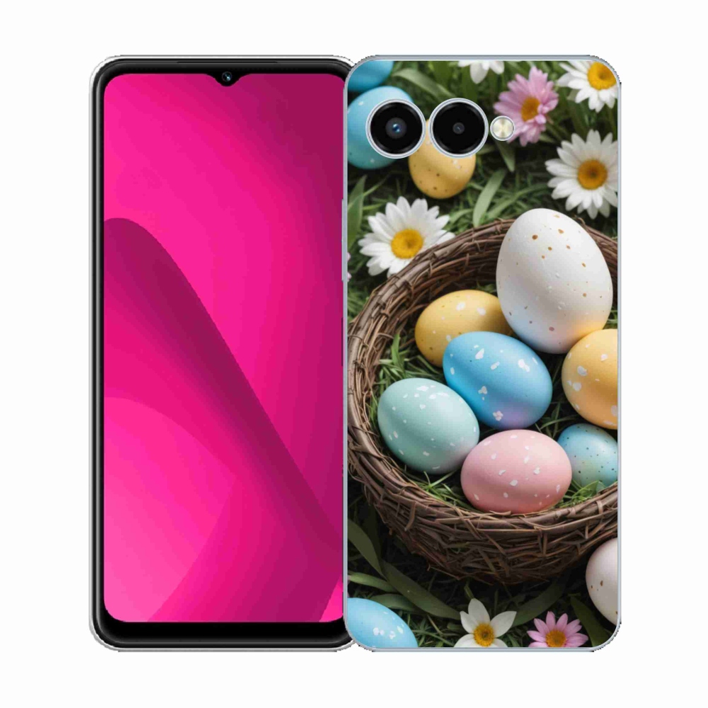 Gelový kryt mmCase na T phone 3 - velikonoční vajíčka 2