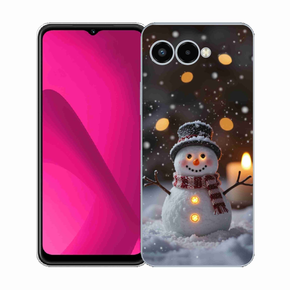 Gelový kryt mmCase na T phone 3 - veselý sněhulák