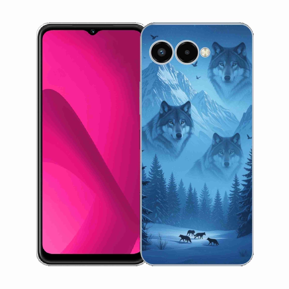 Gelový kryt mmCase na T phone 3 - vlčí smečka