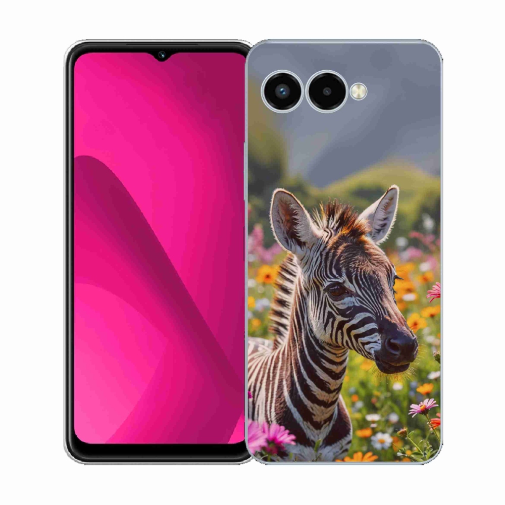 Gelový kryt mmCase na T phone 3 - zebra na louce
