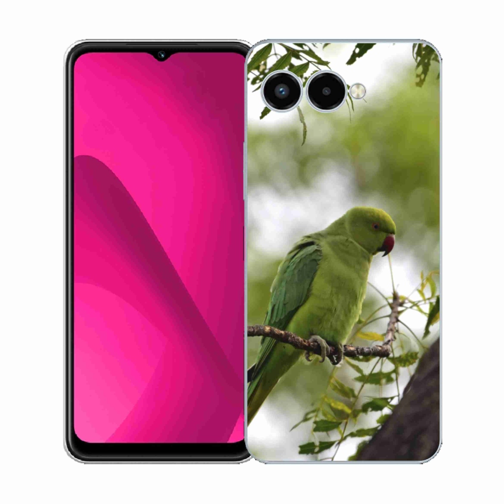 Gelový kryt mmCase na T phone 3 - zelený papoušek
