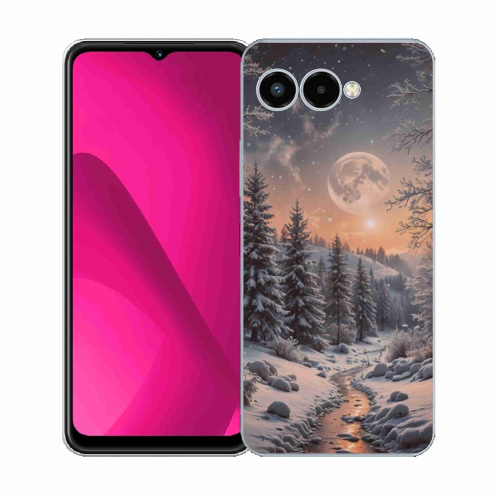 Gelový kryt mmCase na T phone 3 - zimní krajina 2