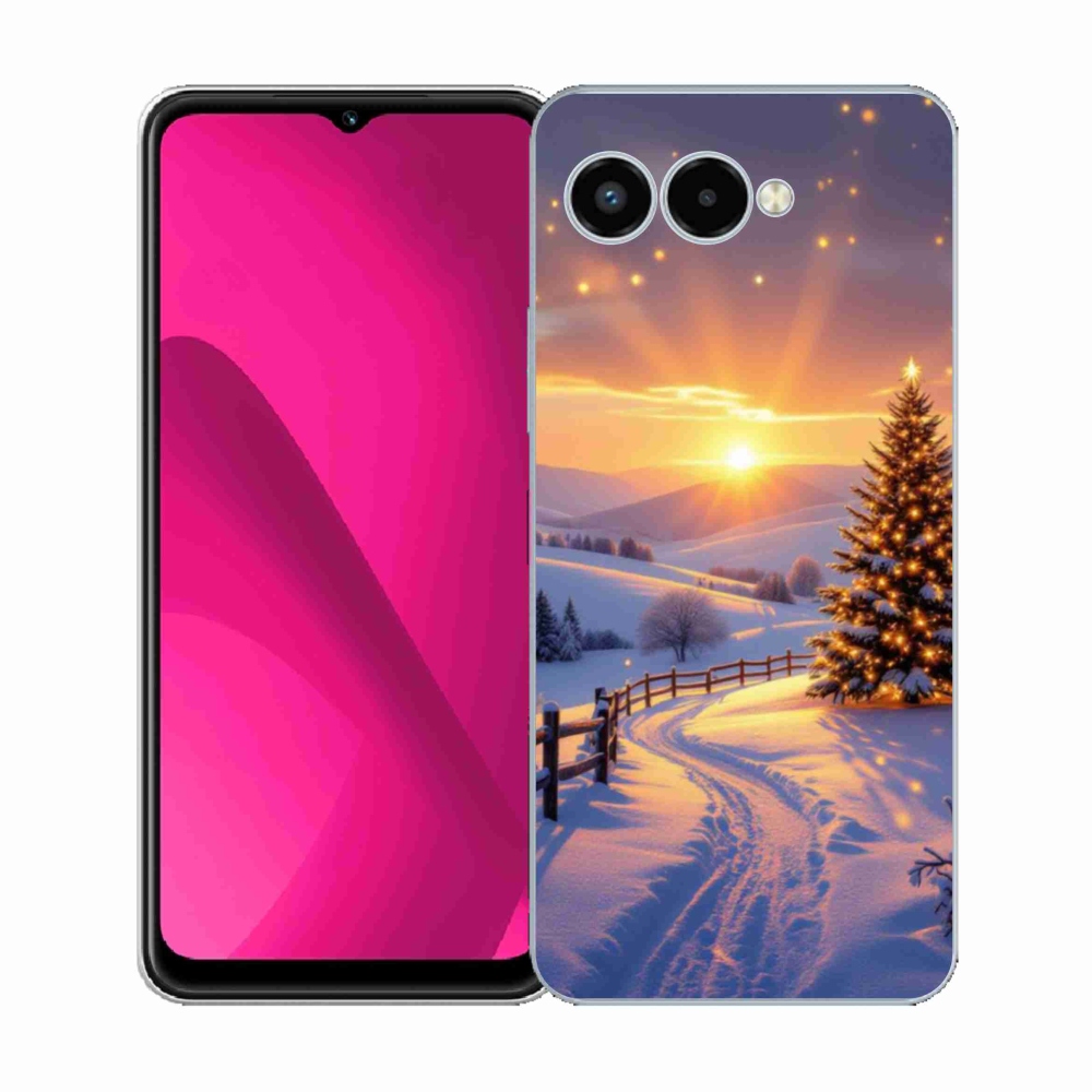 Gelový kryt mmCase na T phone 3 - zimní krajina