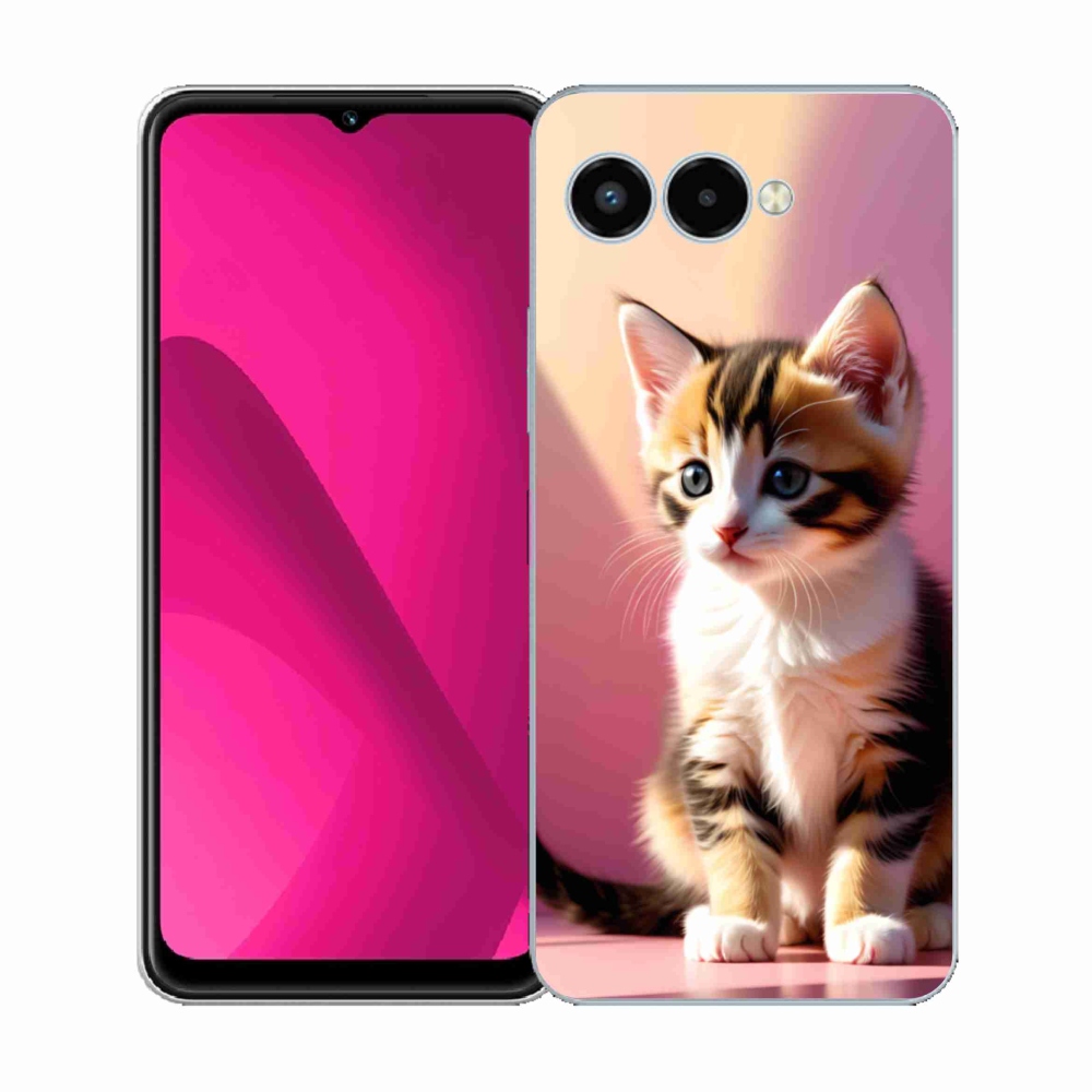 Gelový kryt mmCase na T phone 3 - zvědavé kotě 2