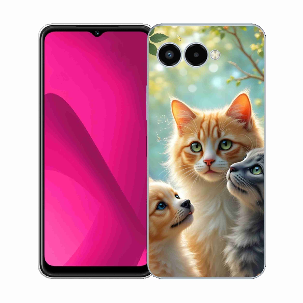 Gelový kryt mmCase na T phone 3 - zvířecí přátelství 2