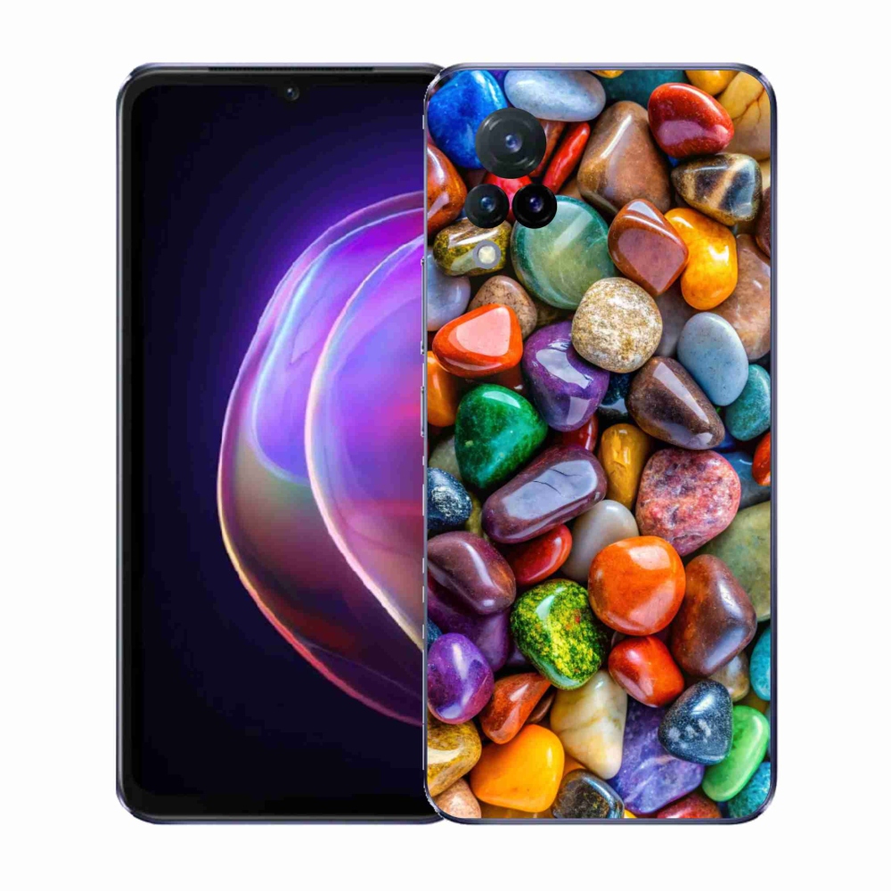 Gelový kryt mmCase na Vivo V21 4G/5G - barevné kamínky