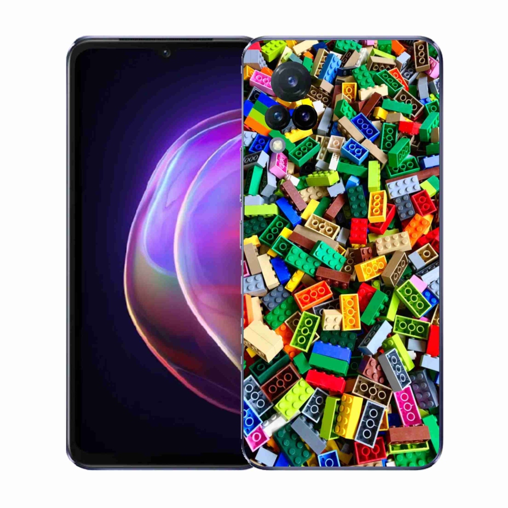 Gelový kryt mmCase na Vivo V21 4G/5G - barevné stavební kostky