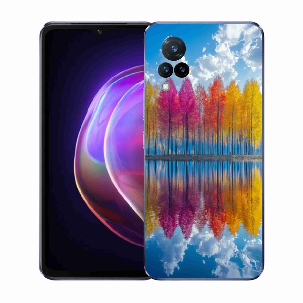 Gelový kryt mmCase na Vivo V21 4G/5G - barevné stromy