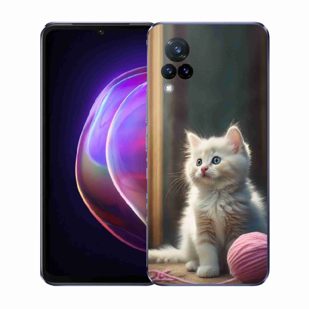 Gelový kryt mmCase na Vivo V21 4G/5G - bílé kotě 2