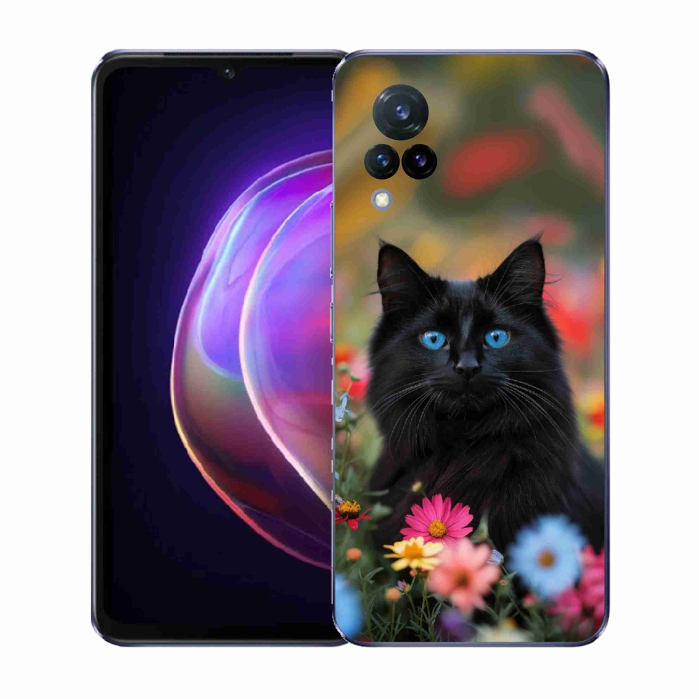 Gelový kryt mmCase na Vivo V21 4G/5G - černé kotě 4