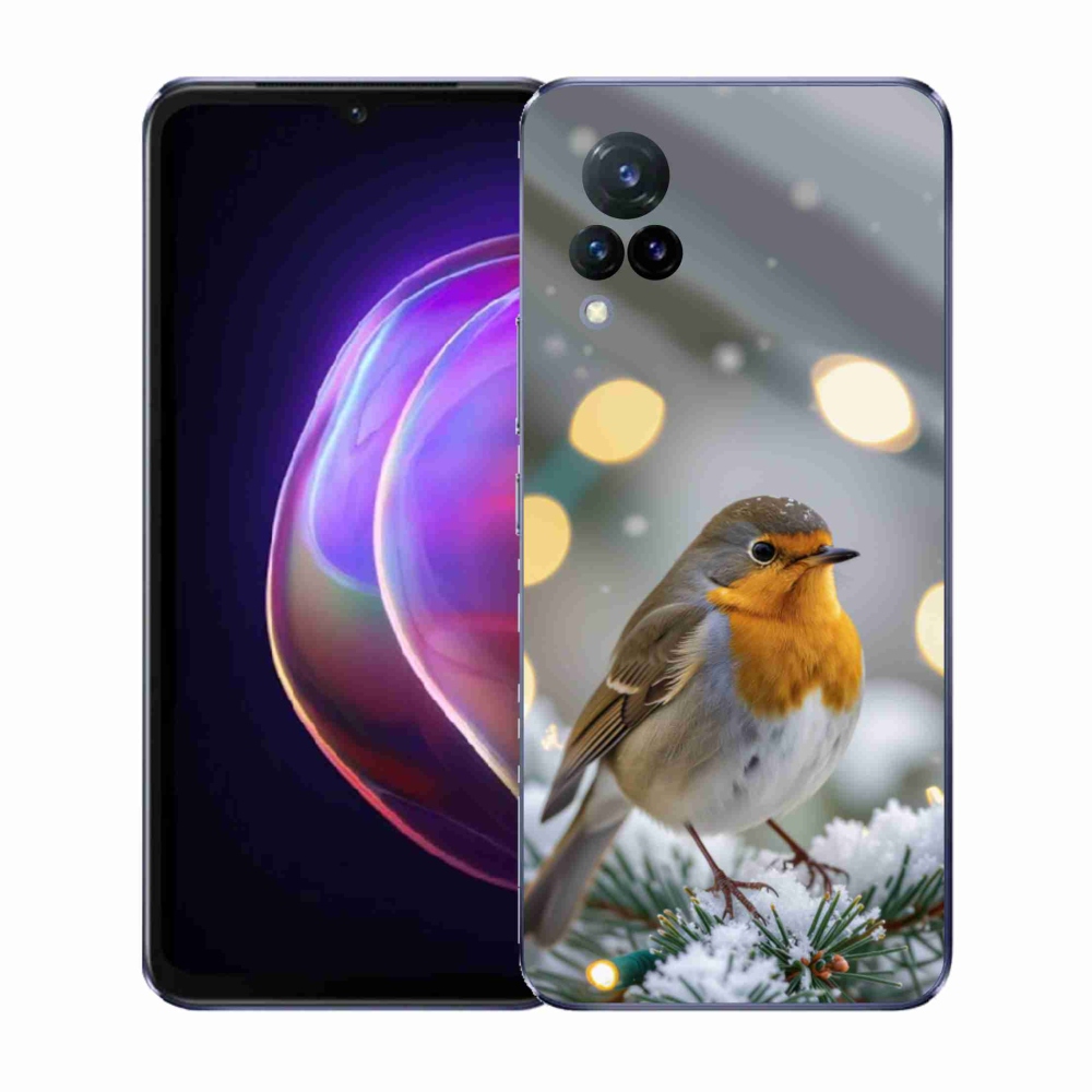 Gelový kryt mmCase na Vivo V21 4G/5G - červenka v zimě