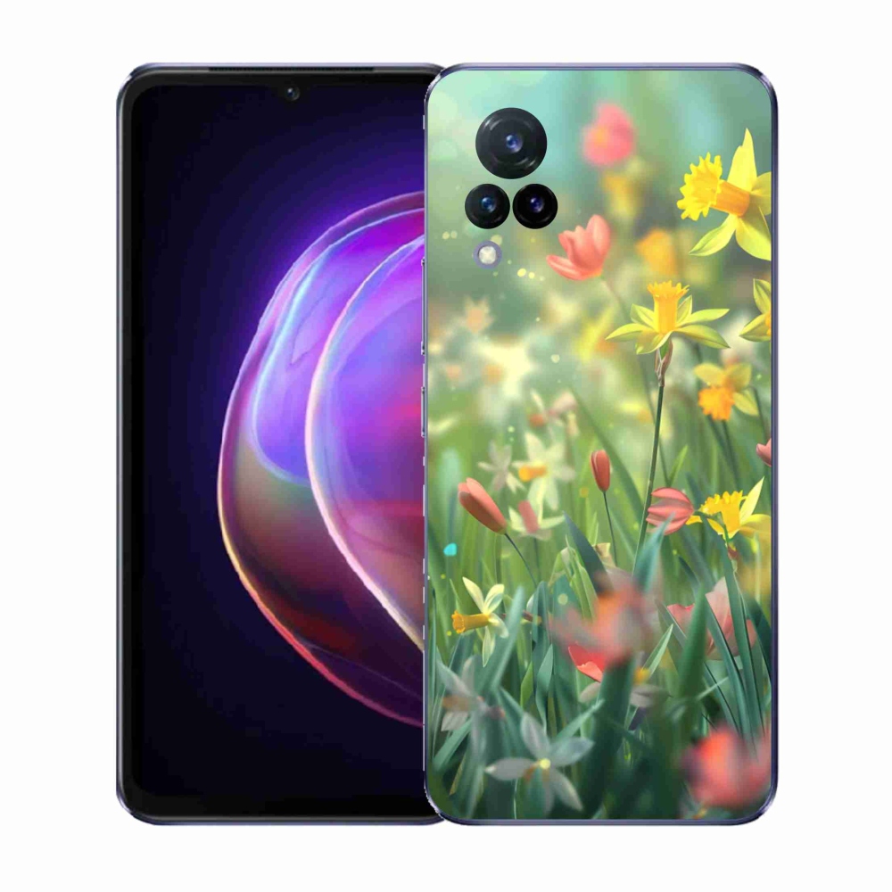 Gelový kryt mmCase na Vivo V21 4G/5G - jarní květy