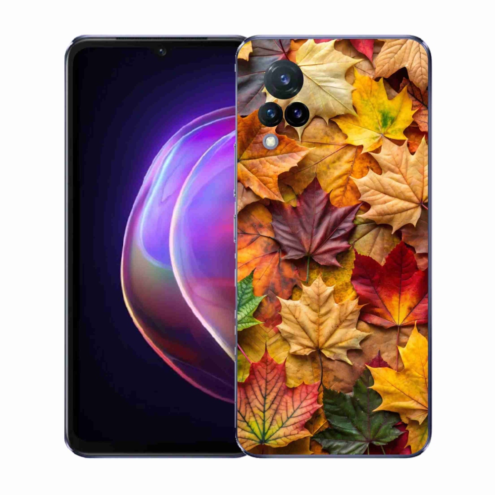Gelový kryt mmCase na Vivo V21 4G/5G - javorové listy 2