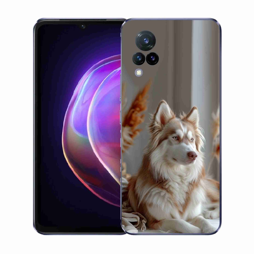 Gelový kryt mmCase na Vivo V21 4G/5G - klidný sibiřský husky