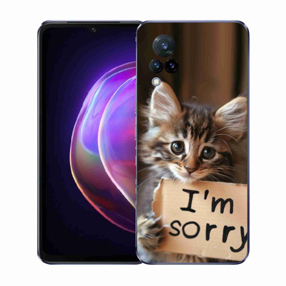 Gelový kryt mmCase na Vivo V21 4G/5G - kočíčí omluva