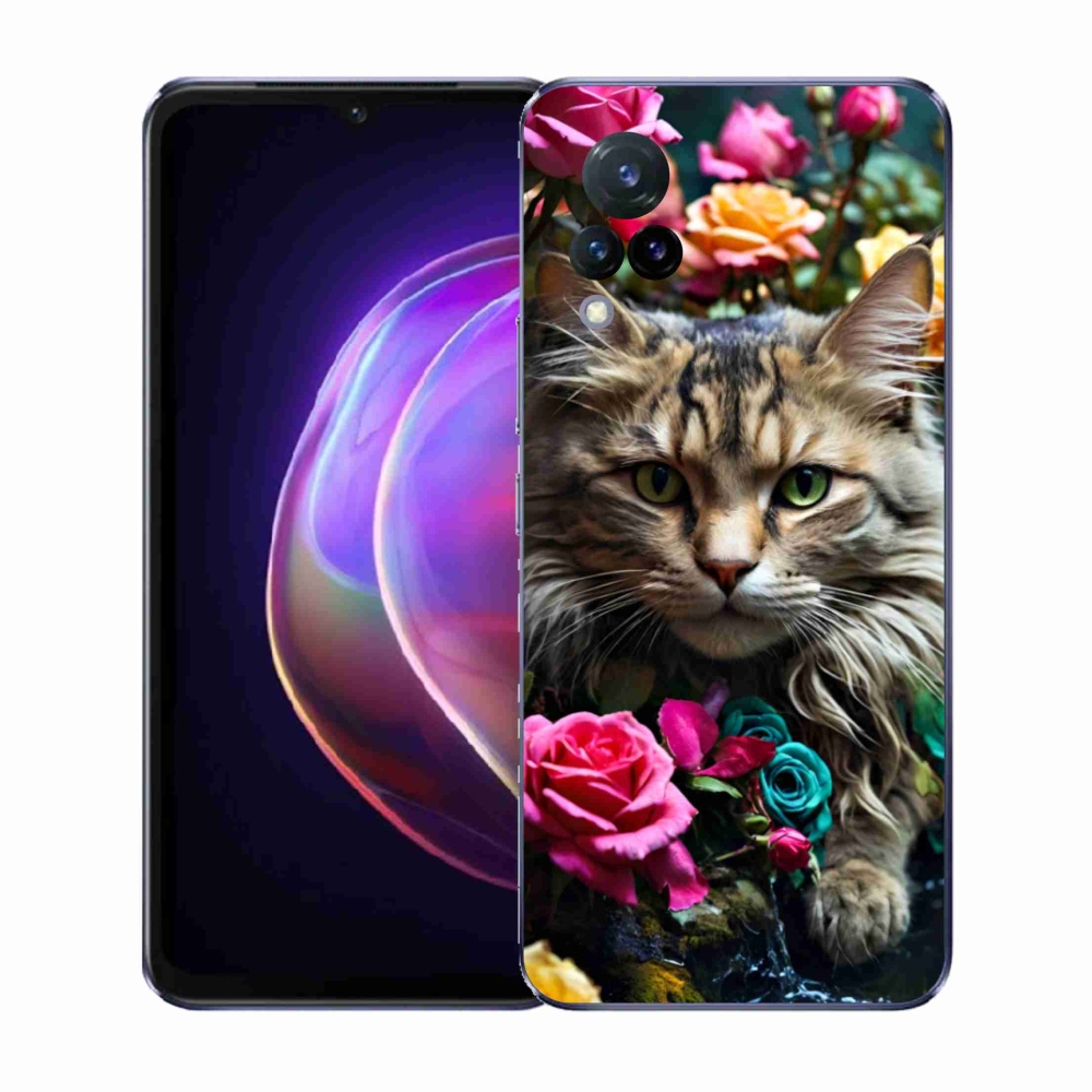 Gelový kryt mmCase na Vivo V21 4G/5G - kočíčí pohled 2