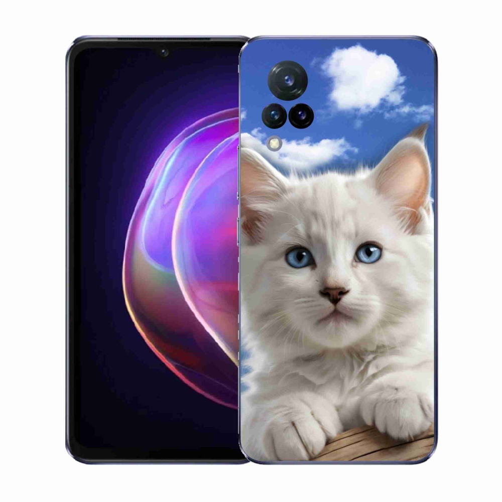 Gelový kryt mmCase na Vivo V21 4G/5G - kotě a oblaka