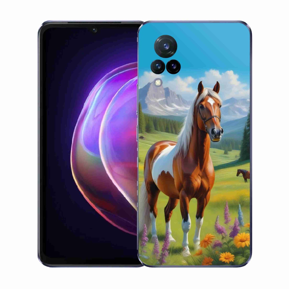 Gelový kryt mmCase na Vivo V21 4G/5G - kůň na louce