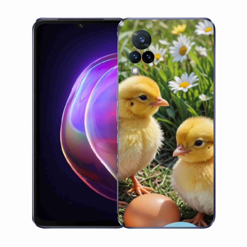 Gelový kryt mmCase na Vivo V21 4G/5G - kuřátka