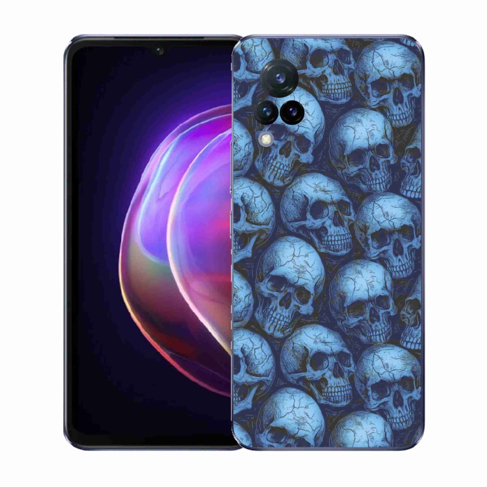 Gelový kryt mmCase na Vivo V21 4G/5G - lebky