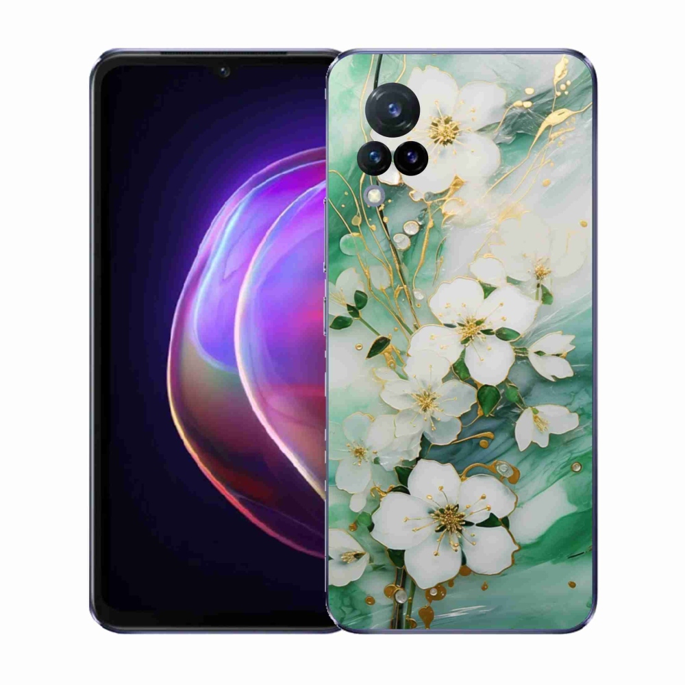 Gelový kryt mmCase na Vivo V21 4G/5G - něžné květy