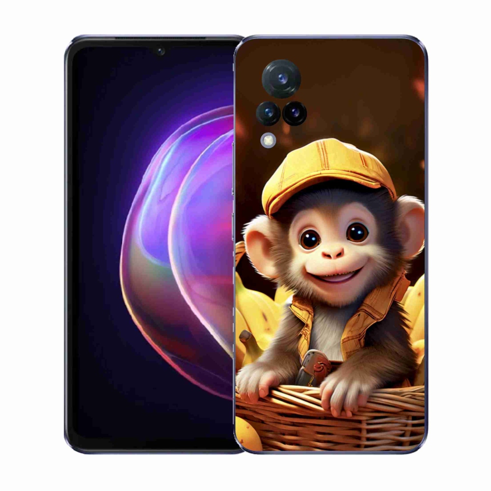 Gelový kryt mmCase na Vivo V21 4G/5G - opice v košíku