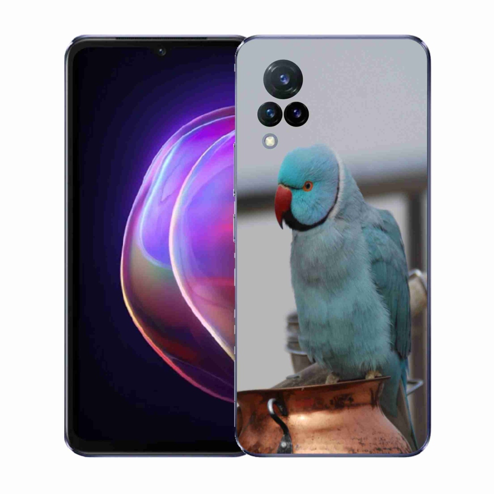 Gelový kryt mmCase na Vivo V21 4G/5G - papoušek alexandr modrý