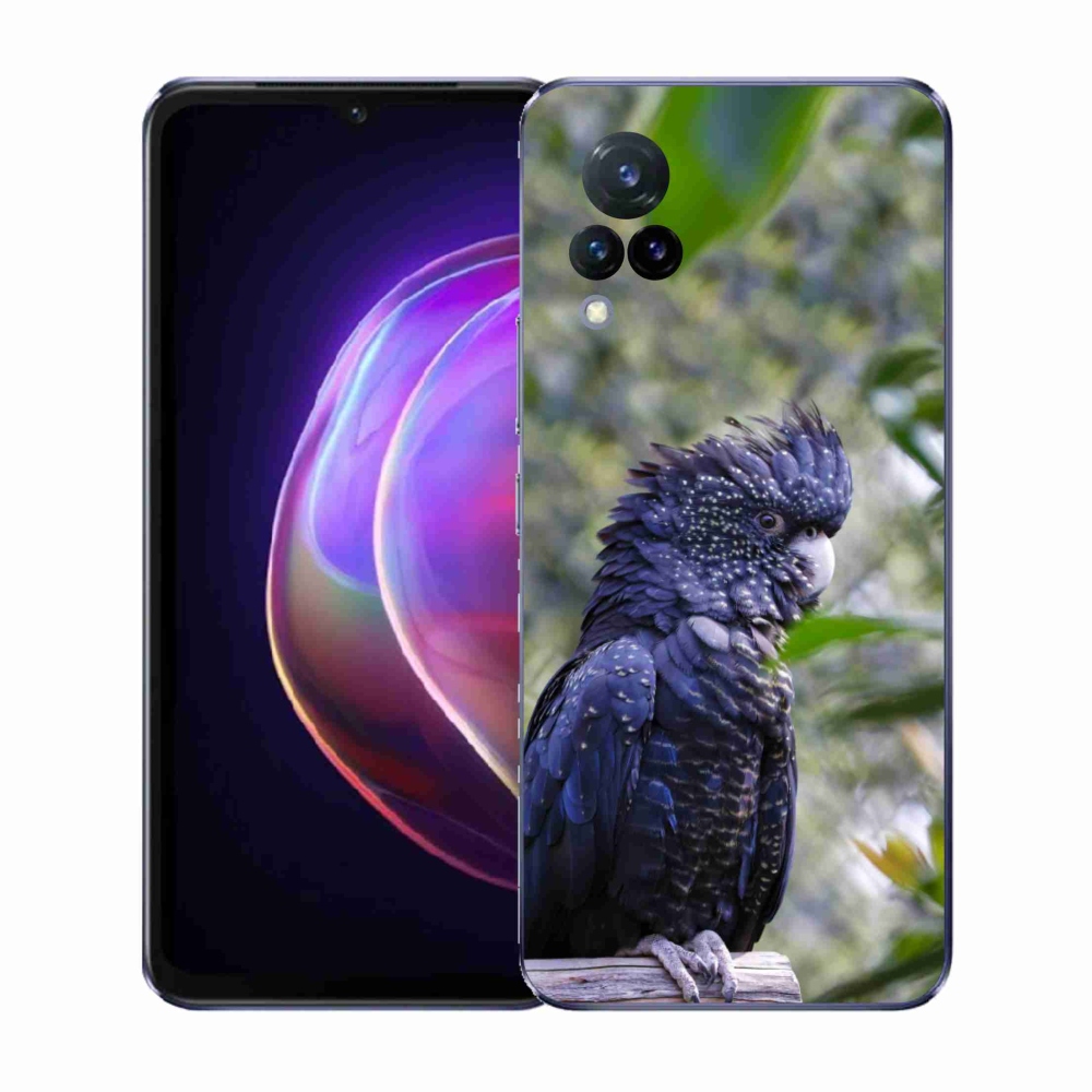 Gelový kryt mmCase na Vivo V21 4G/5G - papoušek kakadu černý