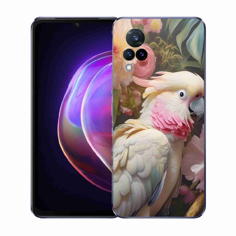 Gelový kryt mmCase na Vivo V21 4G/5G - papoušek kakadu růžový 2