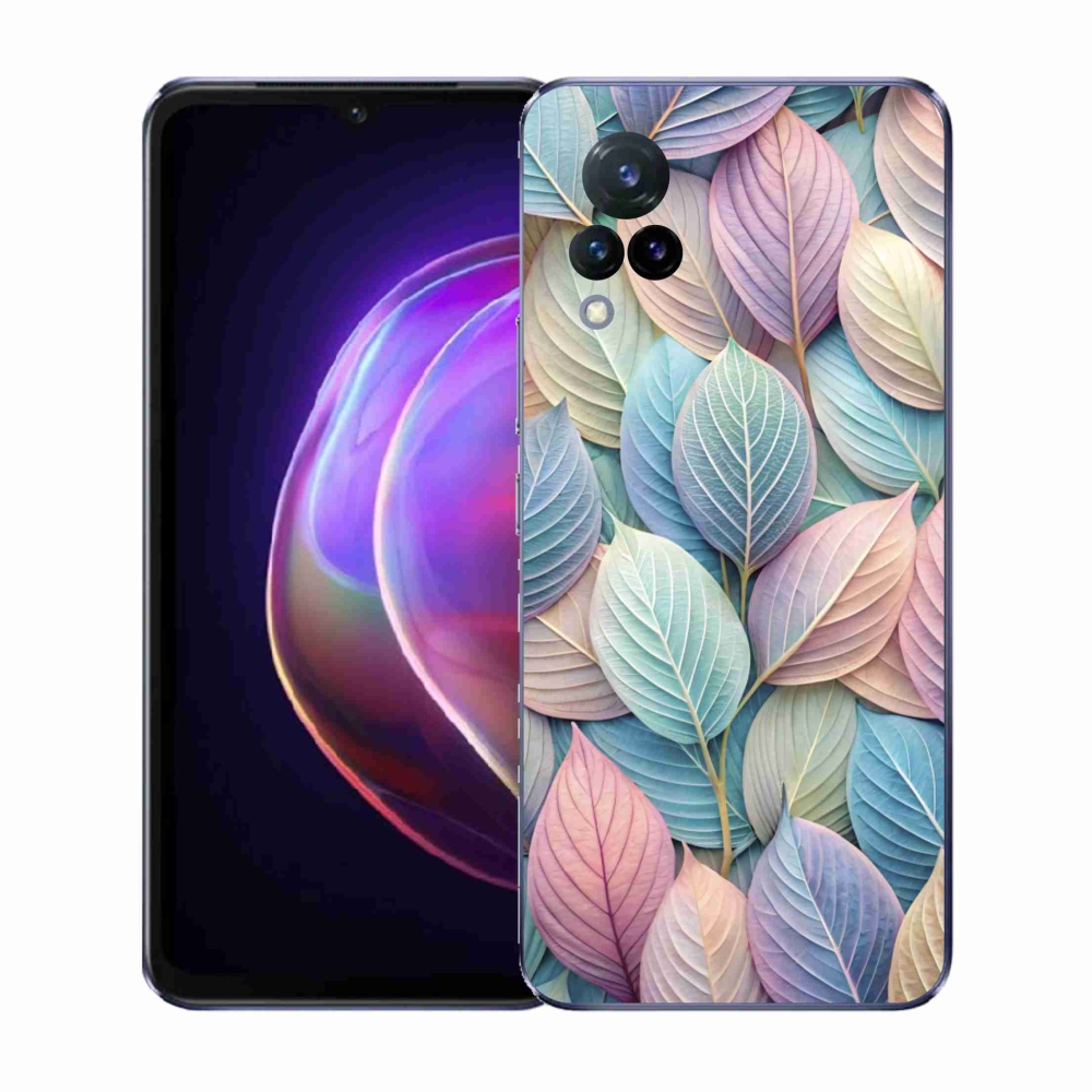 Gelový kryt mmCase na Vivo V21 4G/5G - pastelové listy