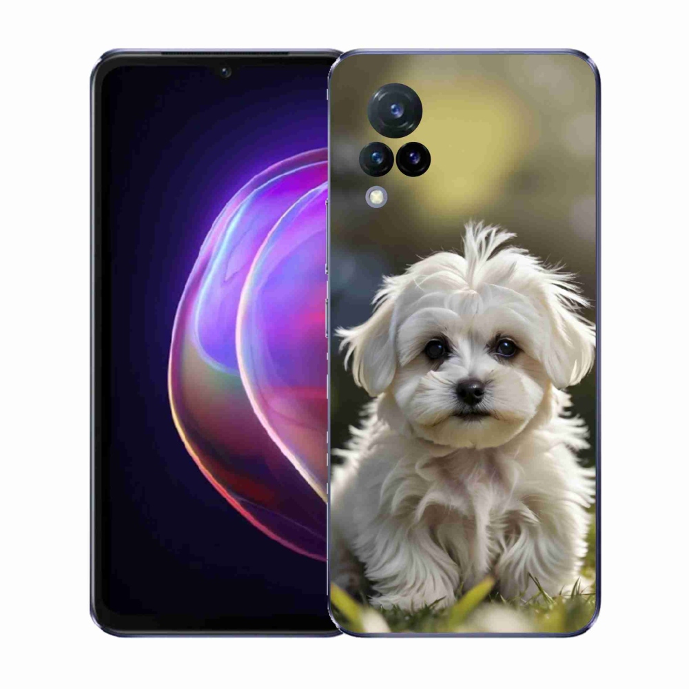 Gelový kryt mmCase na Vivo V21 4G/5G - roztomilý maltézský psík