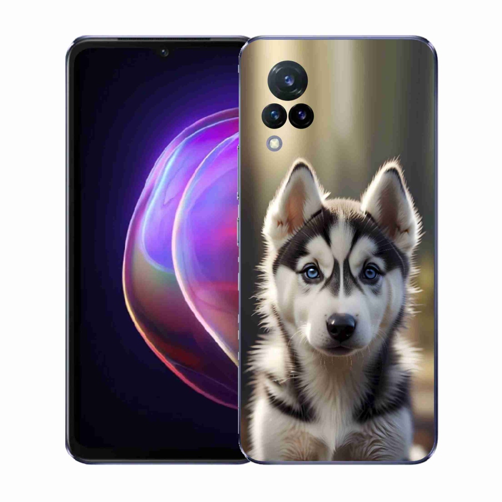 Gelový kryt mmCase na Vivo V21 4G/5G - roztomilý sibiřský husky