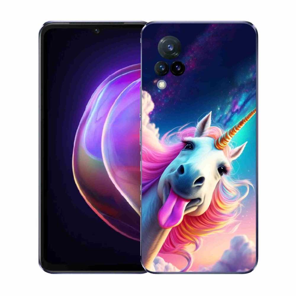 Gelový kryt mmCase na Vivo V21 4G/5G - šílený jednorožec