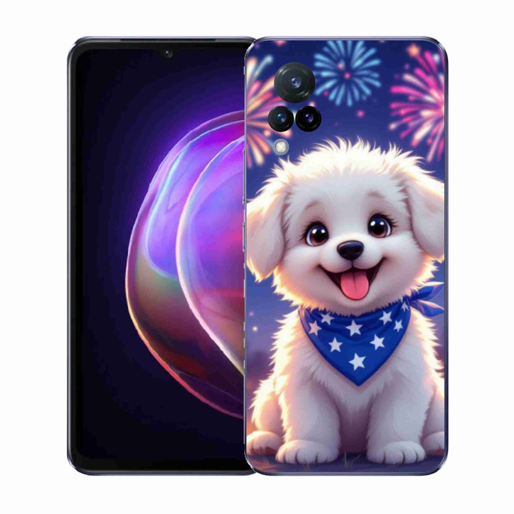 Gelový kryt mmCase na Vivo V21 4G/5G - slavnostní štěně