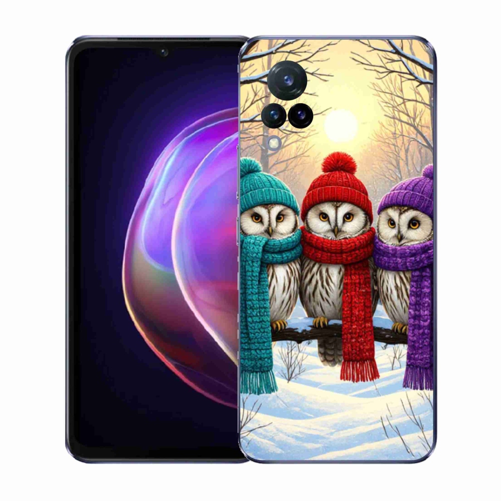 Gelový kryt mmCase na Vivo V21 4G/5G - soví přátelé