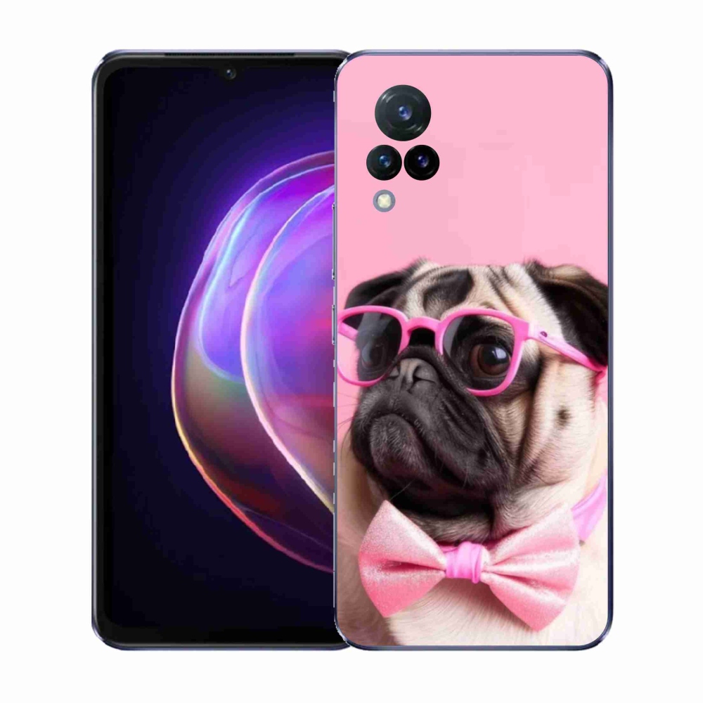 Gelový kryt mmCase na Vivo V21 4G/5G - stylový mops