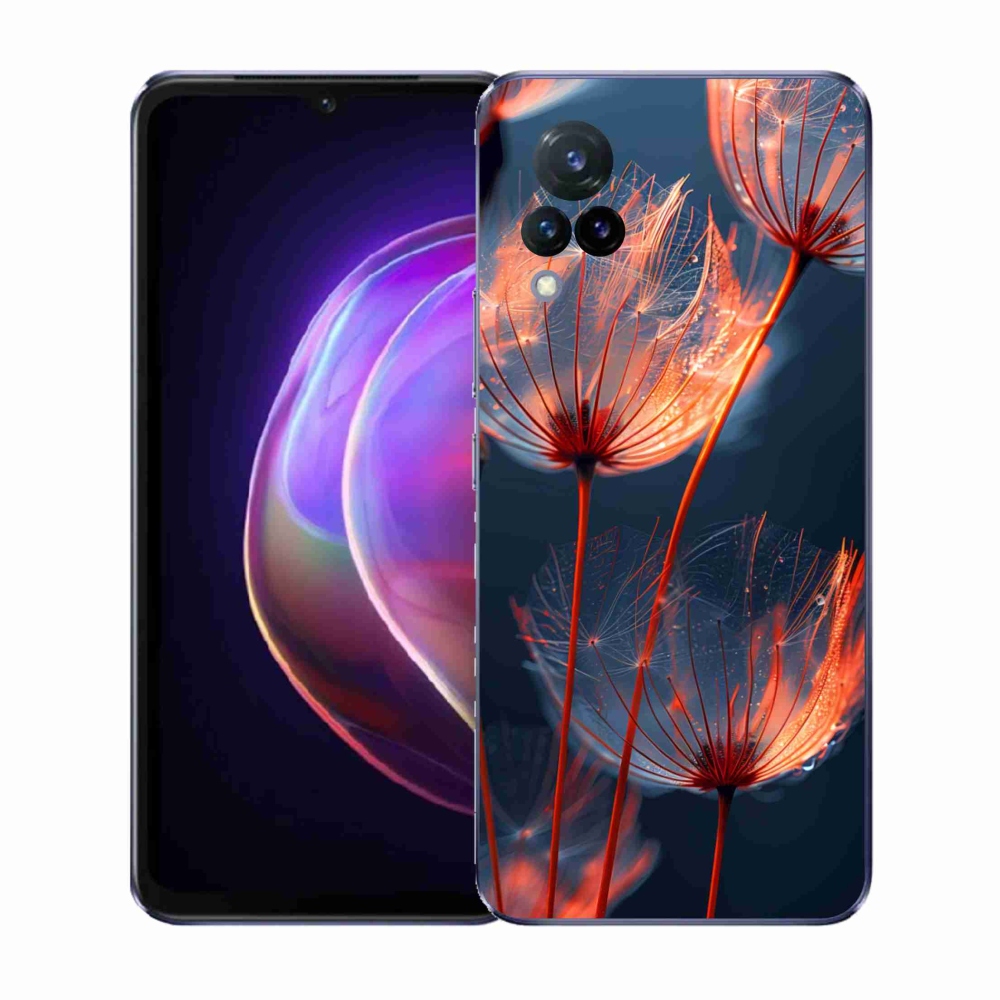 Gelový kryt mmCase na Vivo V21 4G/5G - světélkující chmýří